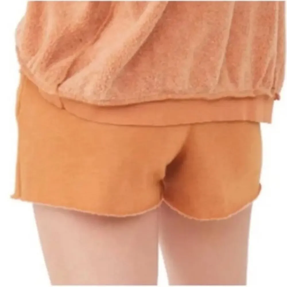 Free People Intimately Womens Small Kelly Washed Shorts Tan Brown Comfy Lounge